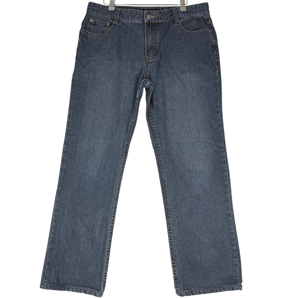Hugo Boss Phoenix Jeans Men 36x29 Blue Straight Leg 100% Cotton Made Italy